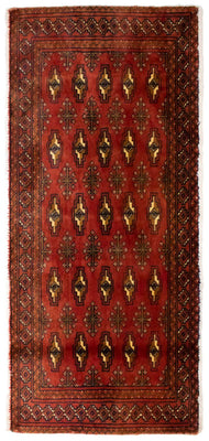 Turkaman tapijt - 130 x 60 cm - roest