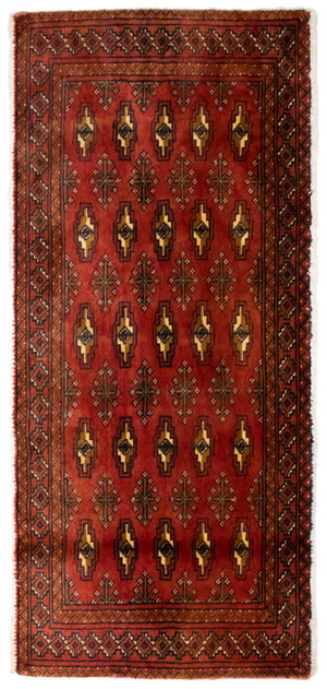 Turkaman tapijt - 130 x 60 cm - roest