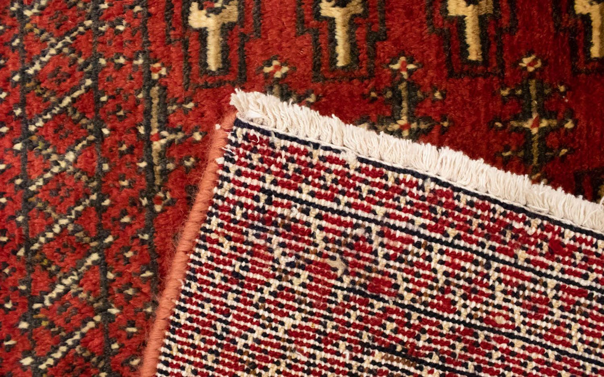 Turkaman tapijt - 130 x 60 cm - rood