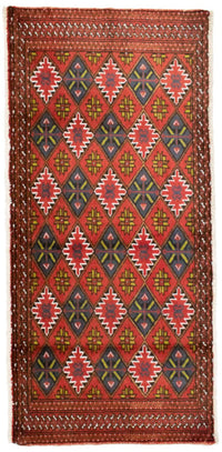 Turkaman tapijt - 130 x 60 cm - oranje