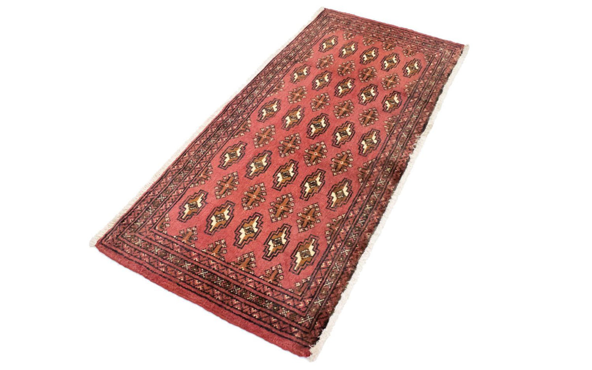 Turkaman tapijt - 130 x 60 cm - licht rood