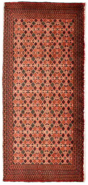 Turkaman tapijt - 130 x 60 cm - licht rood