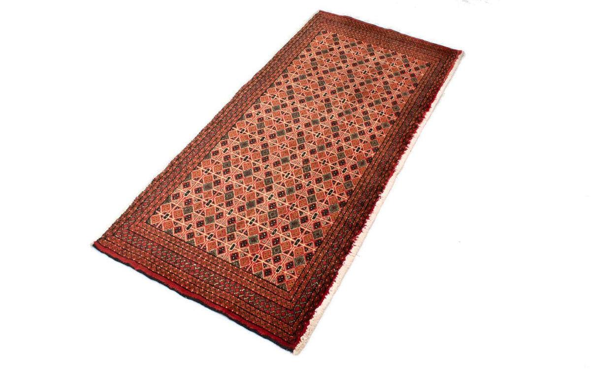 Turkaman tapijt - 130 x 60 cm - licht rood