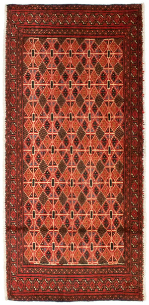 Turkaman tapijt - 130 x 60 cm - oranje