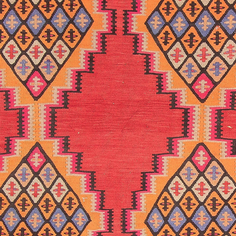 Loper Kelim tapijt - Oud - 395 x 180 cm - rood