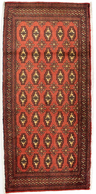 Turkaman tapijt - 130 x 60 cm - roest