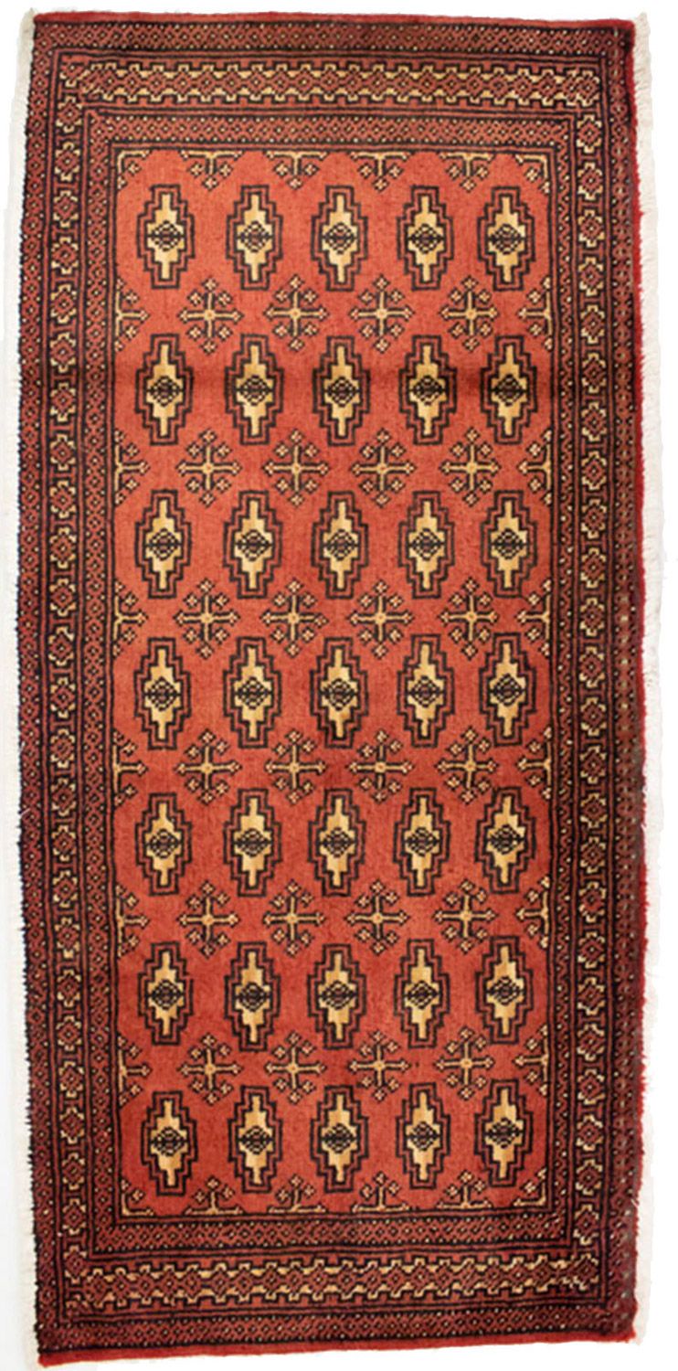 Turkaman tapijt - 130 x 60 cm - roest