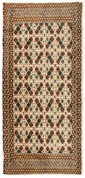 Turkaman tapijt - 130 x 60 cm - beige