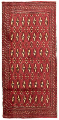 Turkaman tapijt - 130 x 60 cm - rood