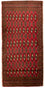 Turkaman tapijt - 130 x 60 cm - rood