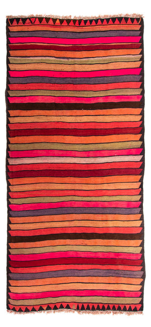 Loper Kelim tapijt - Oud - 325 x 160 cm - veelkleurig