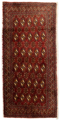 Turkaman tapijt - 130 x 60 cm - rood