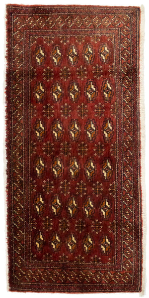 Turkaman tapijt - 130 x 60 cm - rood