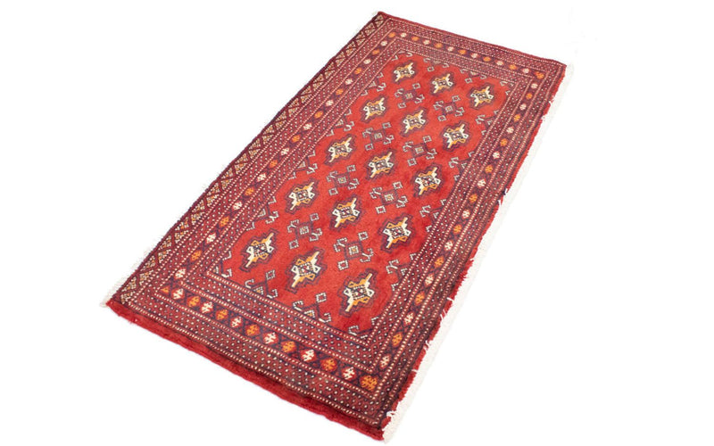 Turkaman tapijt - 130 x 60 cm - rood