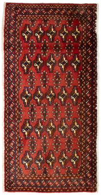 Turkaman tapijt - 130 x 60 cm - rood