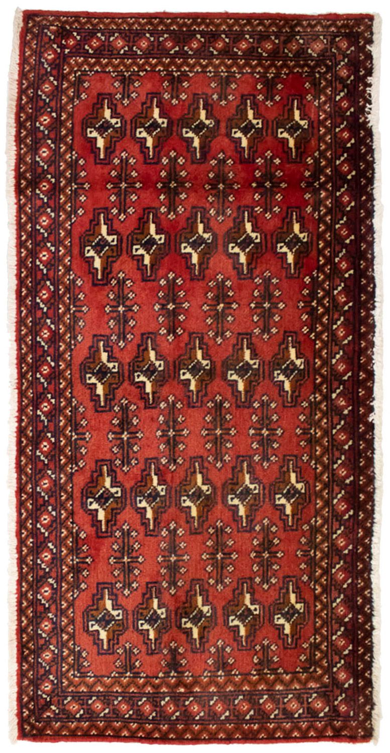Turkaman tapijt - 130 x 60 cm - rood