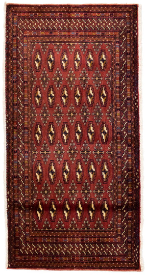 Turkaman tapijt - 130 x 60 cm - rood