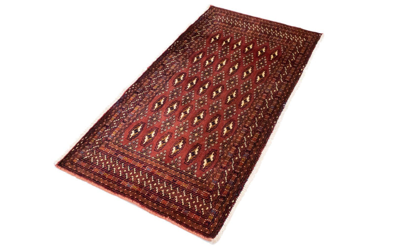Turkaman tapijt - 130 x 60 cm - rood