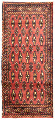 Turkaman tapijt - 130 x 60 cm - rood