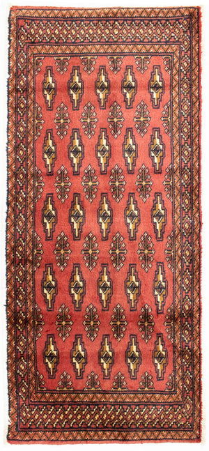 Turkaman tapijt - 130 x 60 cm - rood