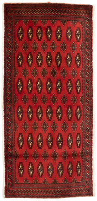 Turkaman tapijt - 130 x 60 cm - rood