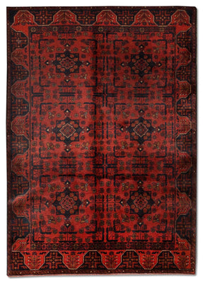 Afghaans tapijt - Kunduz - 186 x 122 cm - rood