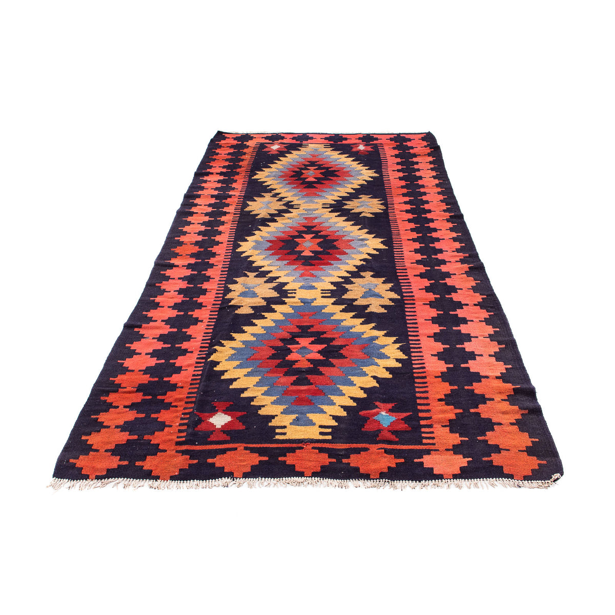 Loper Kelim tapijt - Oud - 295 x 135 cm - veelkleurig