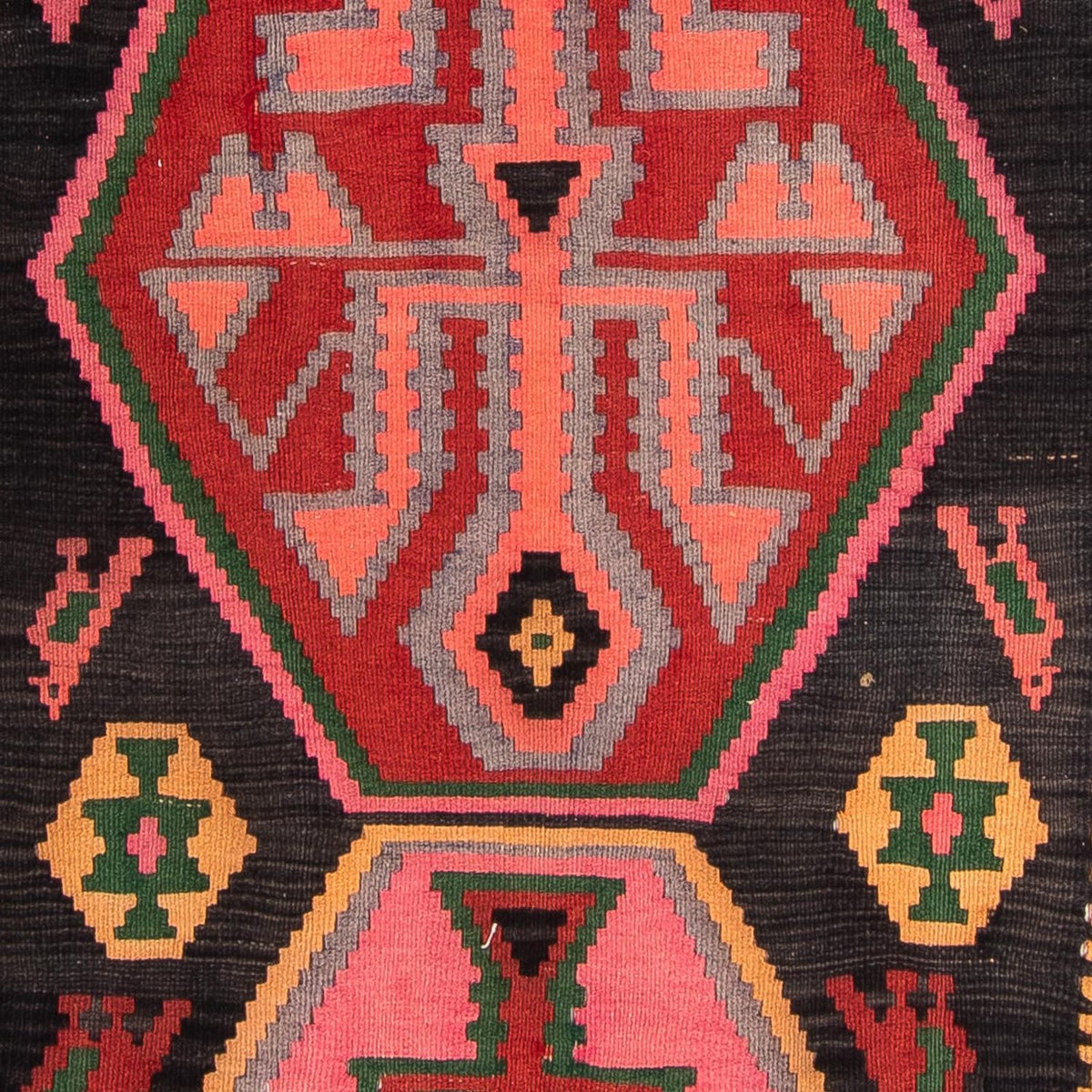 Loper Kelim tapijt - Oud - 340 x 150 cm - veelkleurig