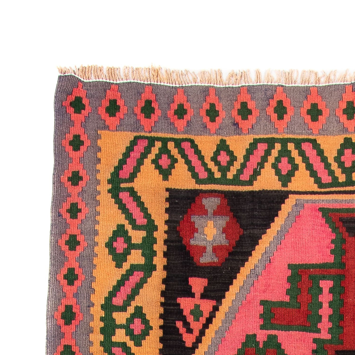 Loper Kelim tapijt - Oud - 340 x 150 cm - veelkleurig