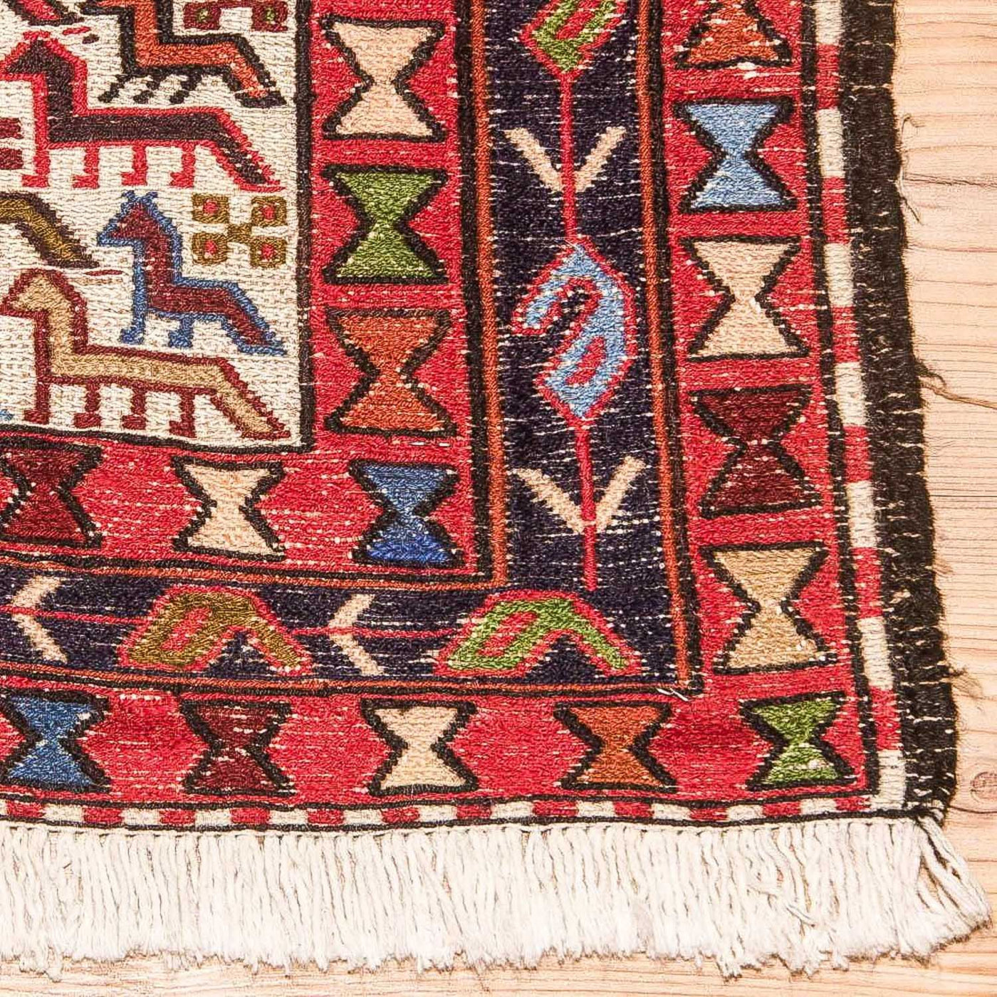 Zijden kilim Tapijt 99x95cm
