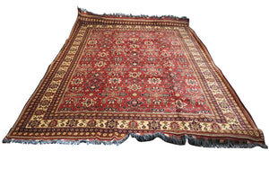 Afghaans tapijt - Hatshlu - 492 x 401 cm - rood