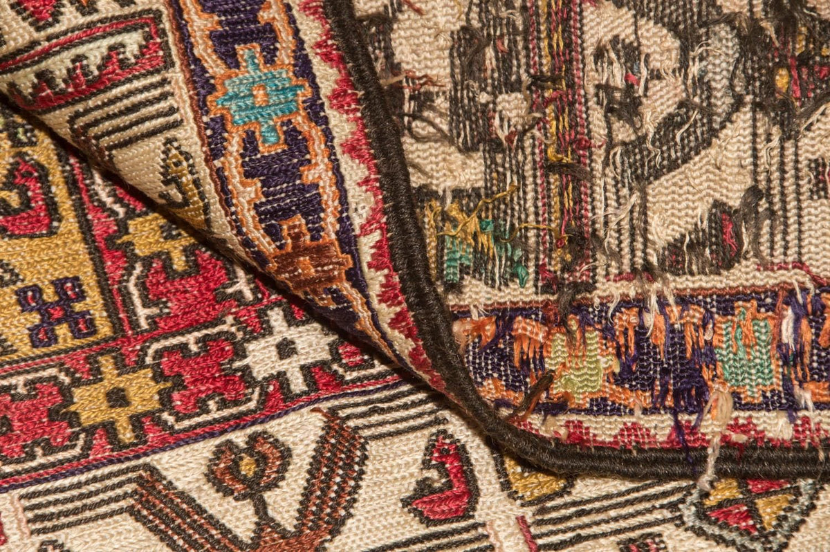 Kelim tapijt - Oosters - 97 x 75 cm - rood