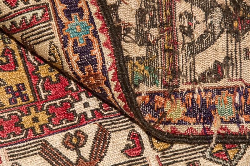 Kelim tapijt - Oosters - 97 x 75 cm - rood