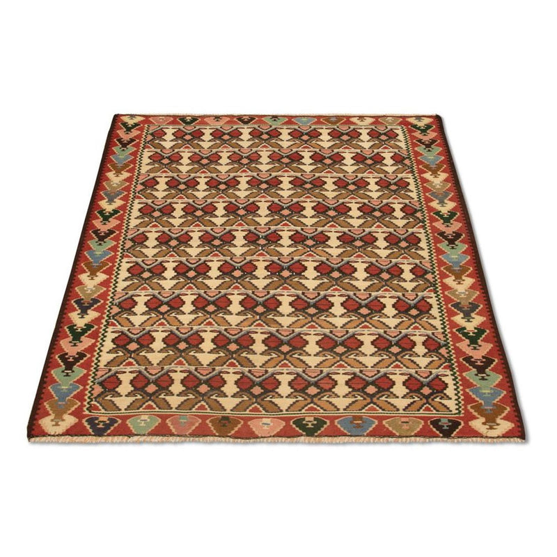 Kelim tapijt - Oud - 143 x 119 cm - beige