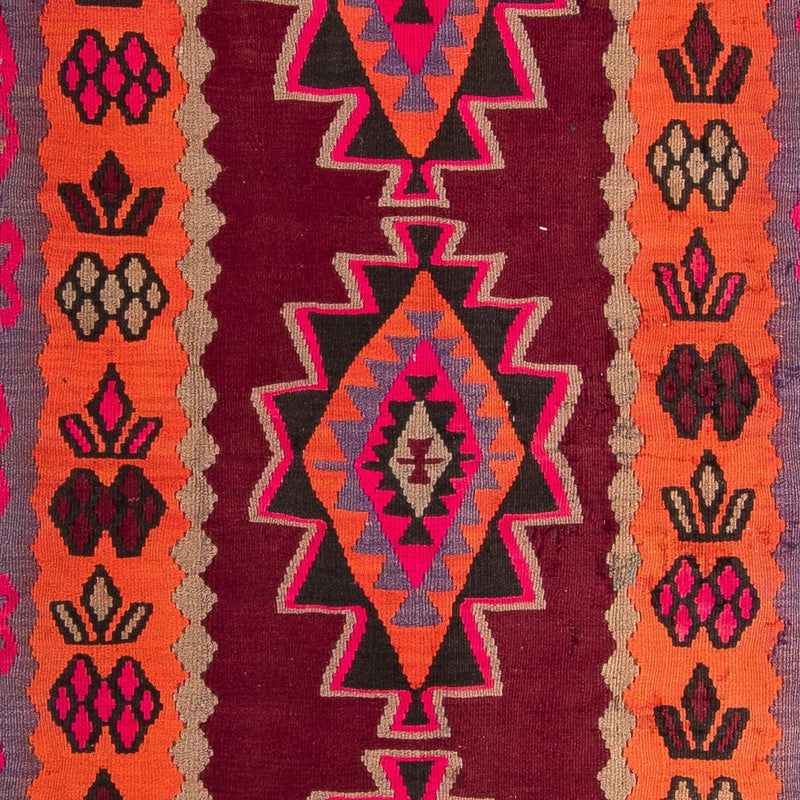 Loper Kelim tapijt - Oud - 390 x 141 cm - veelkleurig