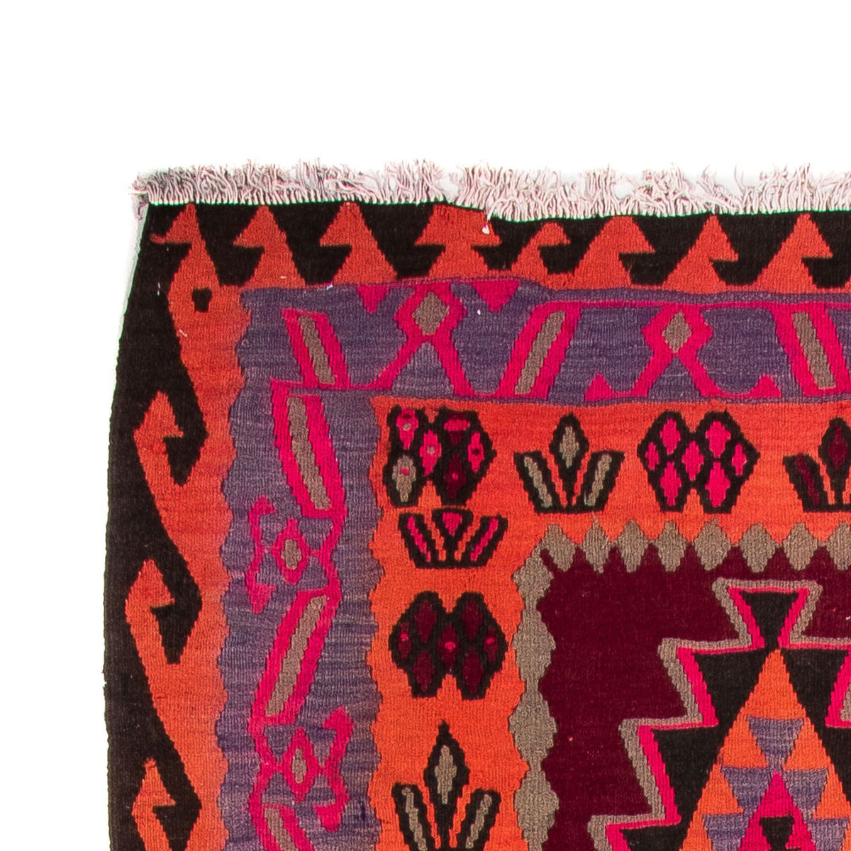 Loper Kelim tapijt - Oud - 390 x 141 cm - veelkleurig