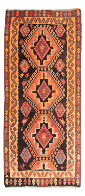 Loper Kelim tapijt - Oud - 320 x 150 cm - veelkleurig