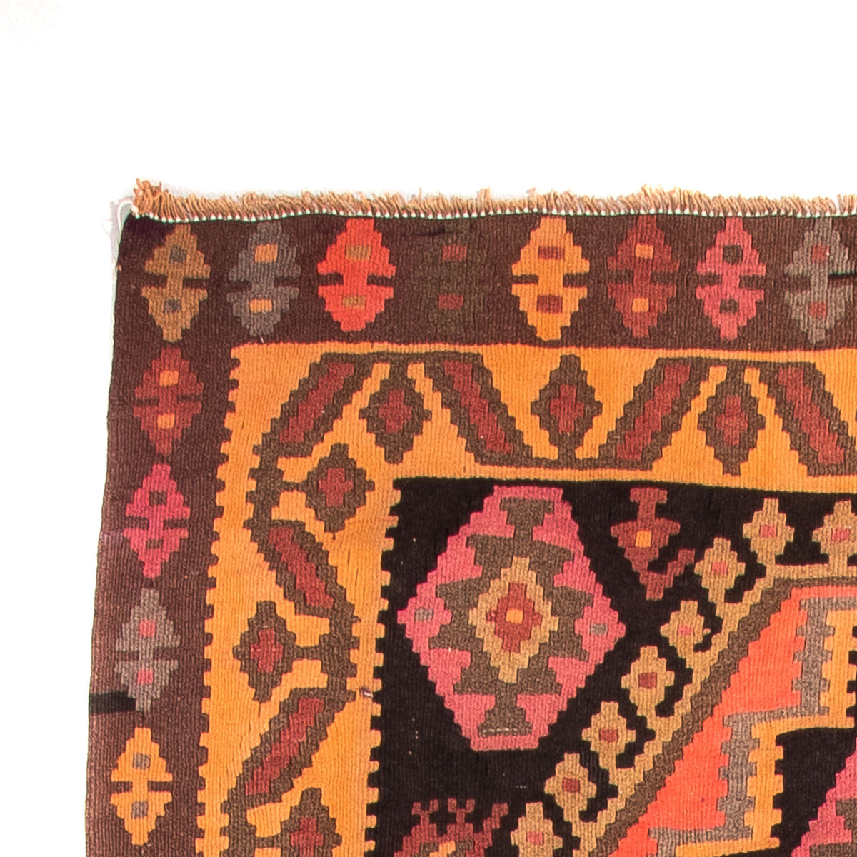 Loper Kelim tapijt - Oud - 320 x 150 cm - veelkleurig