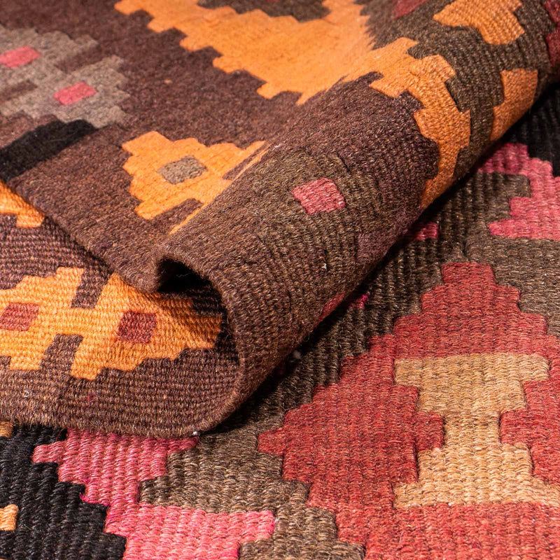 Loper Kelim tapijt - Oud - 320 x 150 cm - veelkleurig