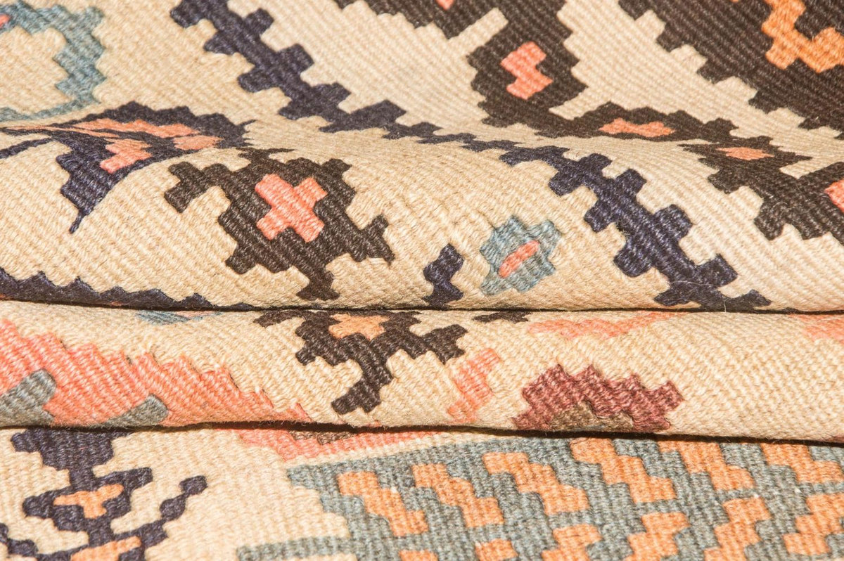 Loper Kelim tapijt - Oud - 195 x 108 cm - beige