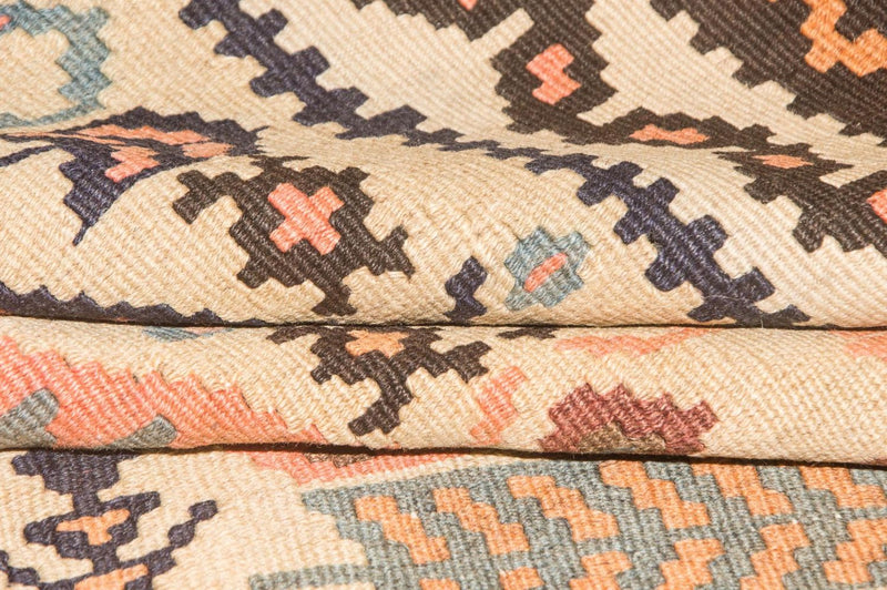 Loper Kelim tapijt - Oud - 195 x 108 cm - beige