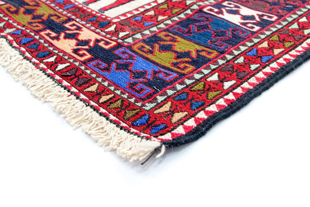 Zijden kilim Tapijt 118x212cm