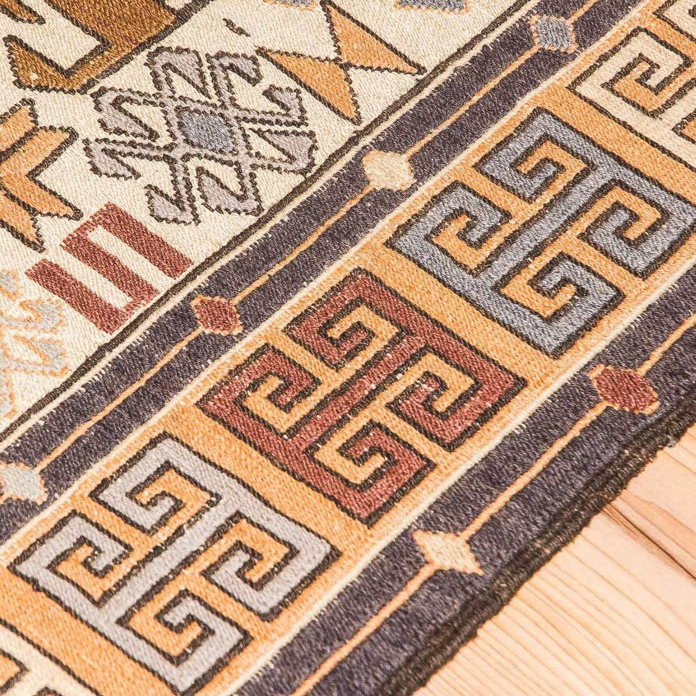 Zijden kilim Tapijt 210x115cm