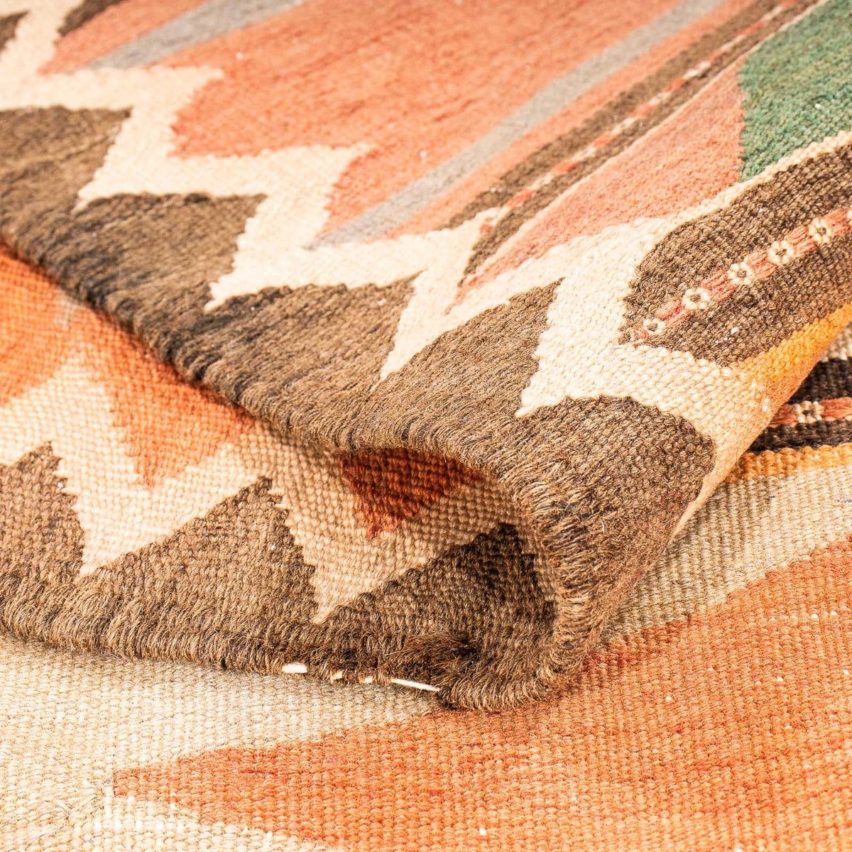 Loper Kelim tapijt - Oud - 340 x 160 cm - veelkleurig