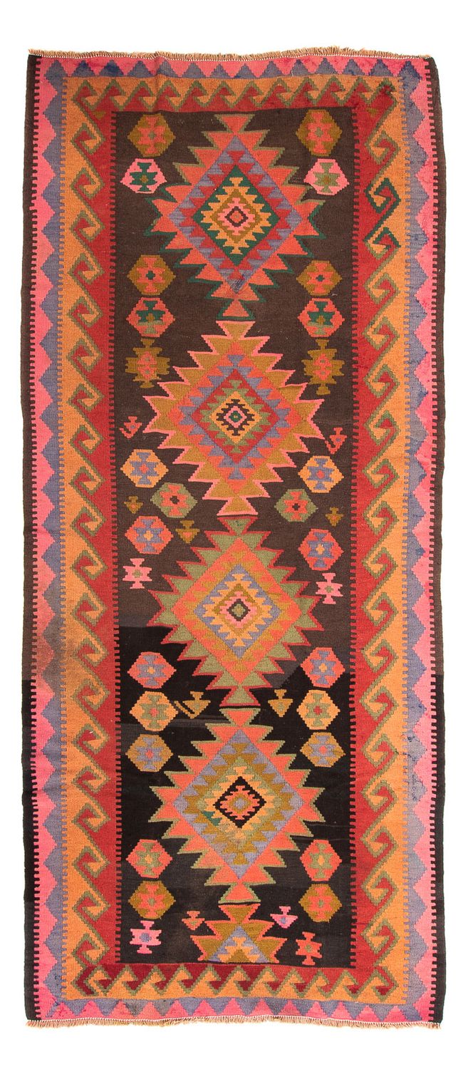 Loper Kelim tapijt - Oud - 330 x 155 cm - veelkleurig