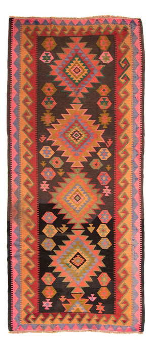 Loper Kelim tapijt - Oud - 330 x 155 cm - veelkleurig