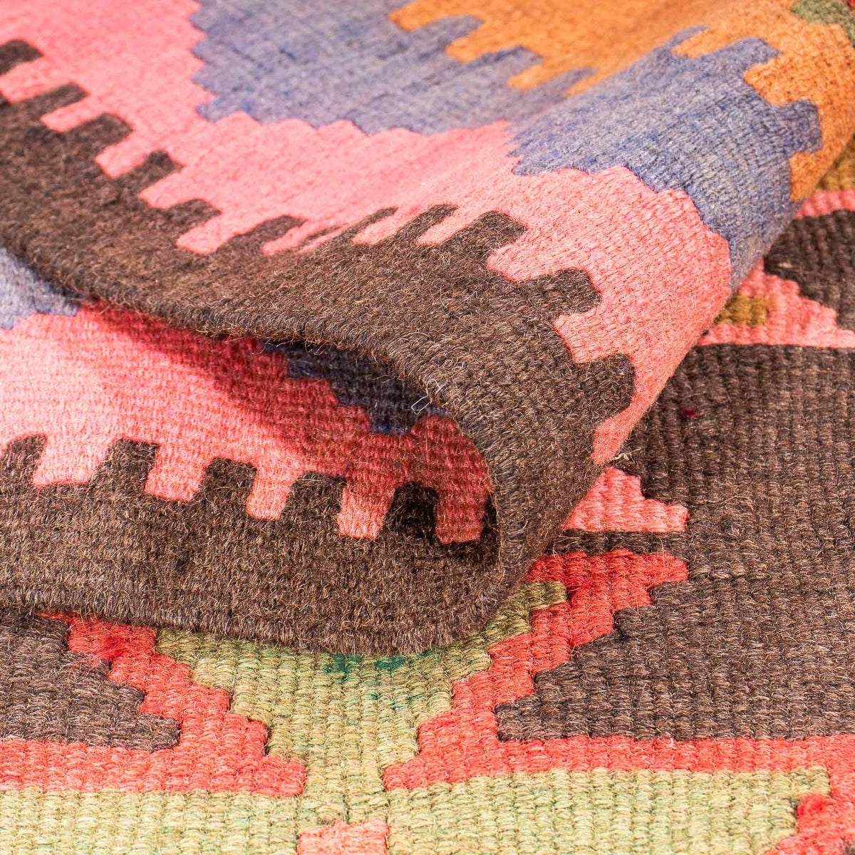 Loper Kelim tapijt - Oud - 330 x 155 cm - veelkleurig