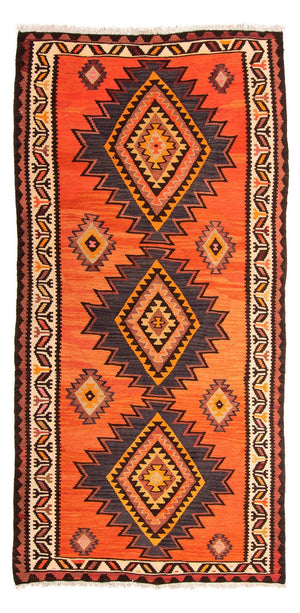Loper Kelim tapijt - Oud - 275 x 140 cm - veelkleurig