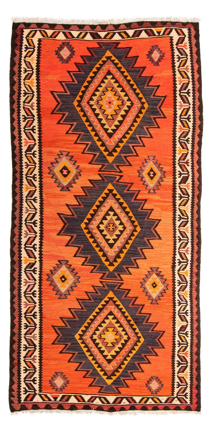 Loper Kelim tapijt - Oud - 275 x 140 cm - veelkleurig
