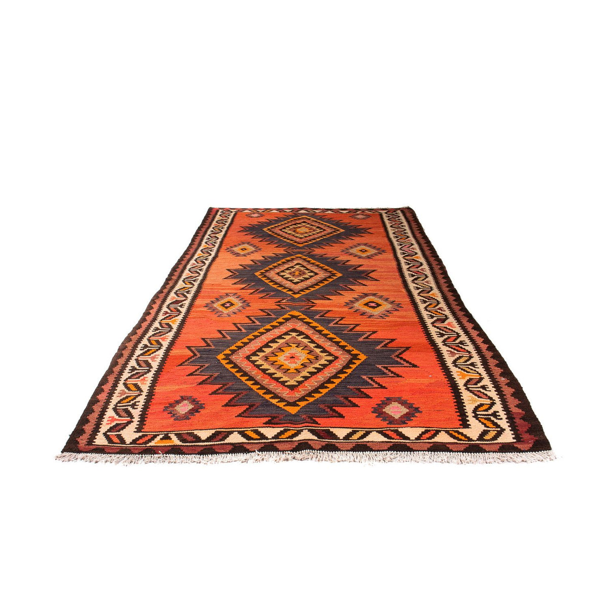Loper Kelim tapijt - Oud - 275 x 140 cm - veelkleurig